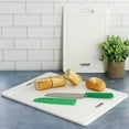 thumbnail image 6 of Martha Stewart Everyday Fayer 2 Piece Polypropylene 16in and 12in Cutting Board Set in White, 6 of 6