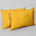 thumbnail image 2 of SNNROO Indoor/Outdoor Polyester Fabric Lumbar Pillow Cover  All-Weather Waterproof Rectangular Cushion Case for Patio Furniture 12” x 20”Set of 2-Yellow, 2 of 7