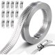 thumbnail image 1 of Hose Clamps, 304 Stainless Steel Hose Clamps Adjustable Hose Clamps Stainless Steel Hose Clamps, 1 of 4