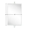 thumbnail image 5 of TEHOME Chrome Beveled Rectangle Pivot-N-View Bathroom Vanity Mirror 14x22", 5 of 7