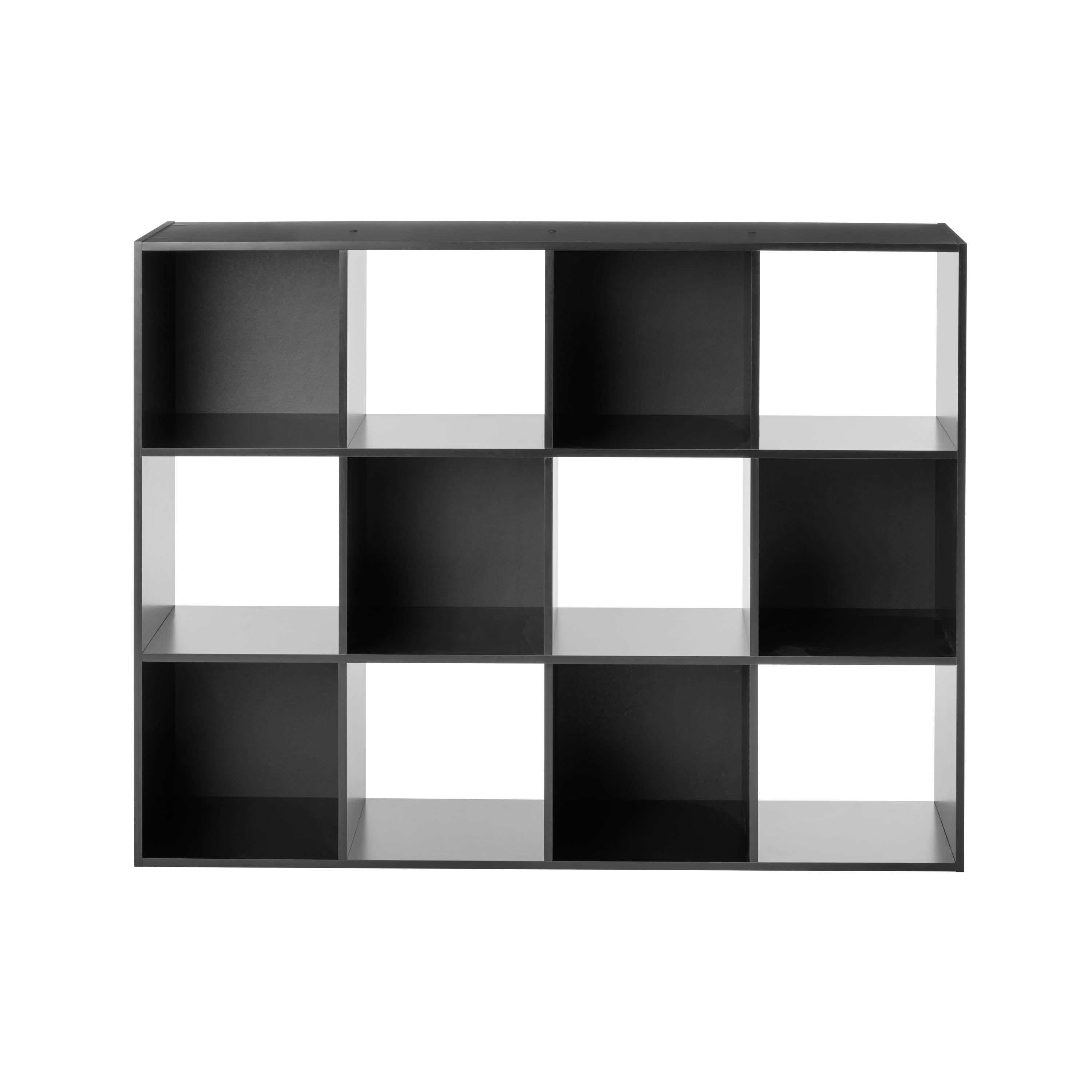 Mainstays 12 Cube Storage Organizer, Black