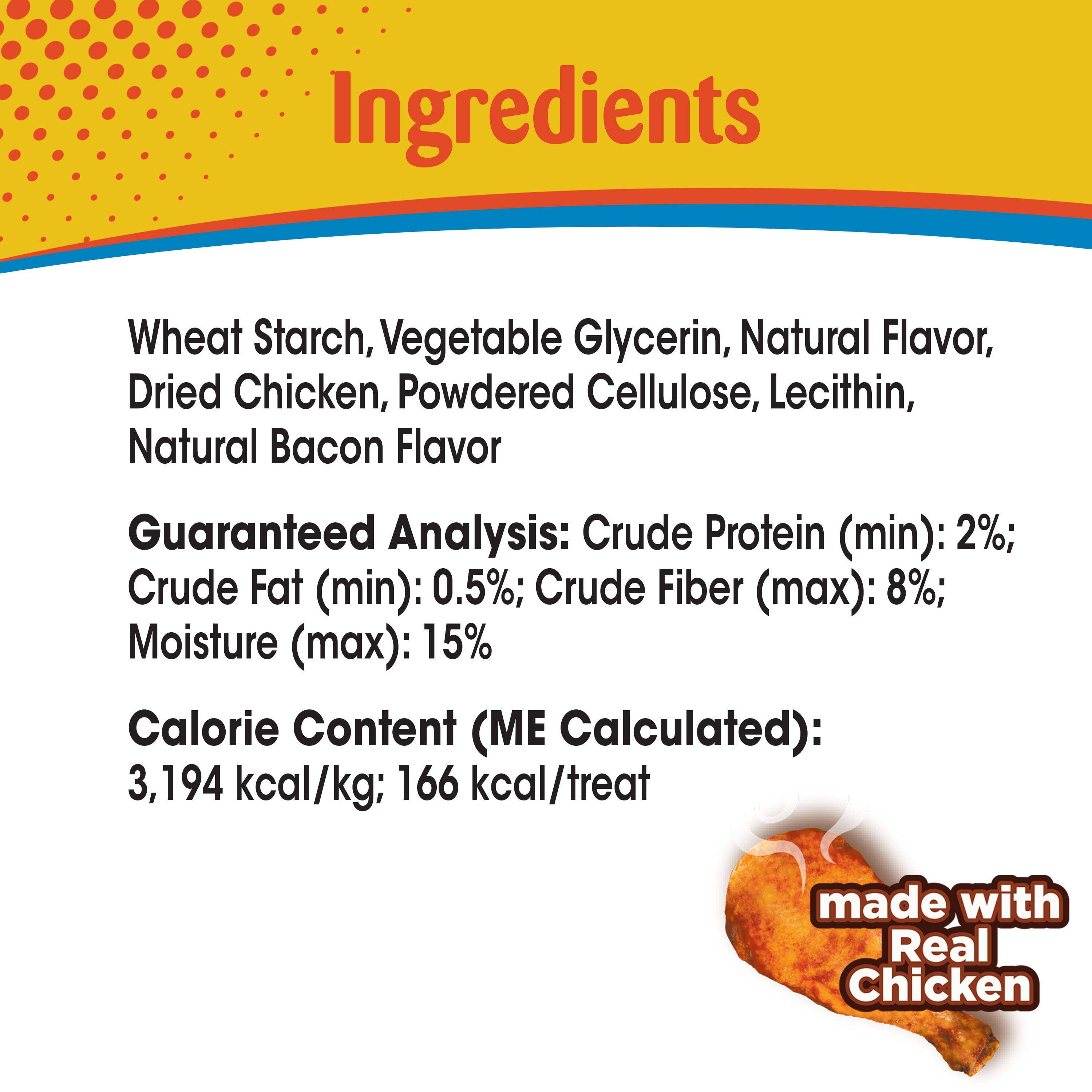 Nylabone Natural Nubz Chicken Dog Treats Large - 30+ lbs. (20 Count)