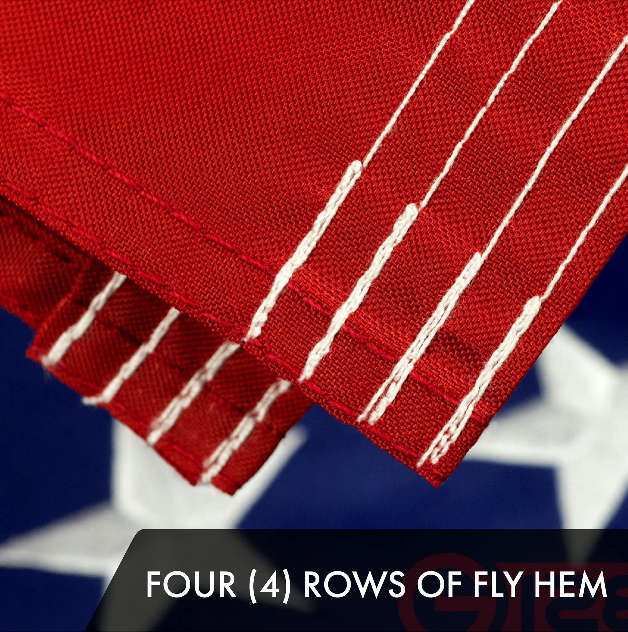 4x6 Ft American Flag Outdoor, Extra Large US Flag with Embroidered Stars Sewn Stripes, Weather Resistant Heavy Duty Polyester