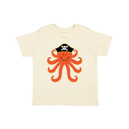 

Inktastic Pirate Octopus Kids Funny Gift Toddler Boy or Toddler Girl T-Shirt