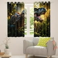 thumbnail image 5 of 3D Dinosaur Curtains & Drapes ,Animal Jungle Curtains 30%-50% Blackout Dinosaur Living Room Decor,Plant Leaf Tropical Curtains Dino Window Curtain 2 Panels 42"Wx84"L, 5 of 6
