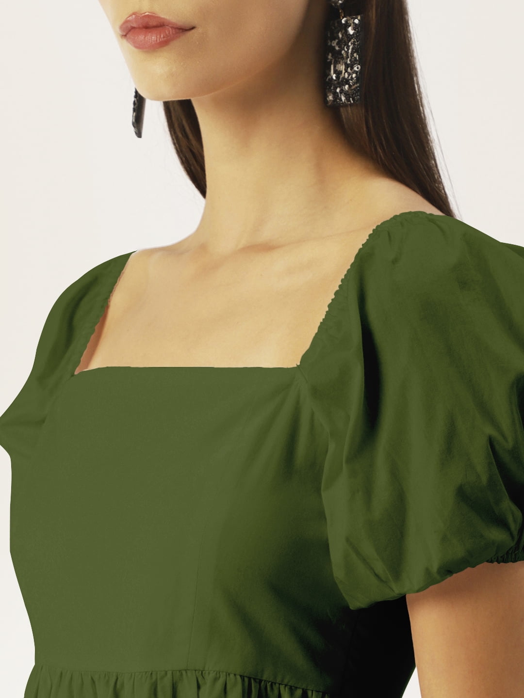 zara short dress with puff sleeves