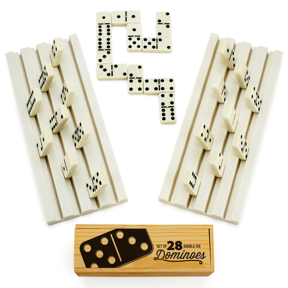 12 NEW DOMINO SETS DOUBLE SIX DOMINOES 28 PIECES PER SET WITH WOOD BOX 