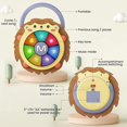 thumbnail image 3 of Juguete musical para bebé, juguete educativo con sonidos y luces, instrumento musical para niños, juguete de tambor musical electrónico, regalo de desarrollo de actividades para bebés para, 3 of 5