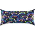 thumbnail image 3 of GZHJMY Cartoon Rainbow Satin Pillowcase for Hair and Skin, Soft and Cozy Cooling Smooth Pillow Cover with Envelop Closure, Standard Size 20x26in Home Decor, 3 of 7