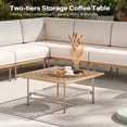 thumbnail image 2 of LAUSAINT HOME 7 Pieces Patio Conversation Set, Outdoor Wicker Furniture Set with Beige Cushions for Garden, 2 of 10
