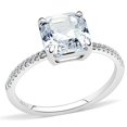 thumbnail image 1 of Women High Polished Stainless Steel Ring with Cubic in Clear - Size 7, 1 of 1
