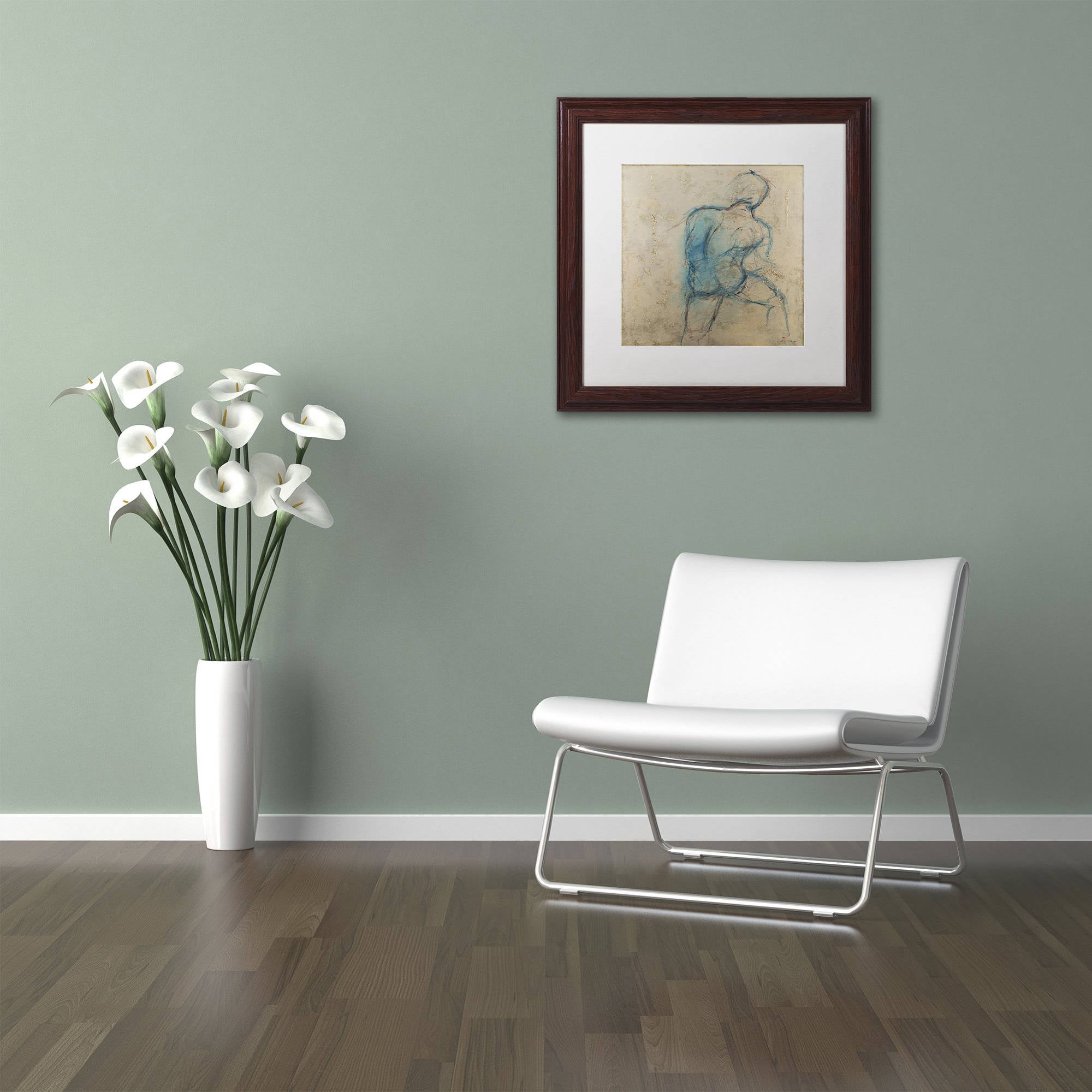 Trademark Fine Art "Iron Man" Canvas Art by Joarez, White Matte, Wood Frame