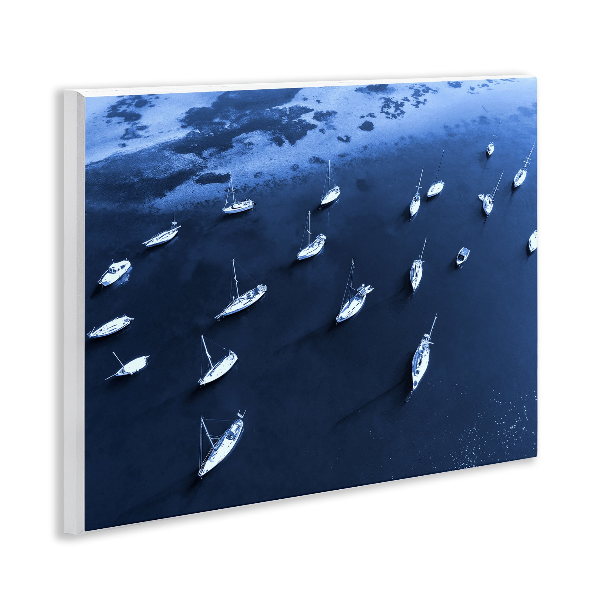 Stupell Industries Scattered Boats on Sea Transportation Photography Unframed Art Print Wall Art, 14 x 11