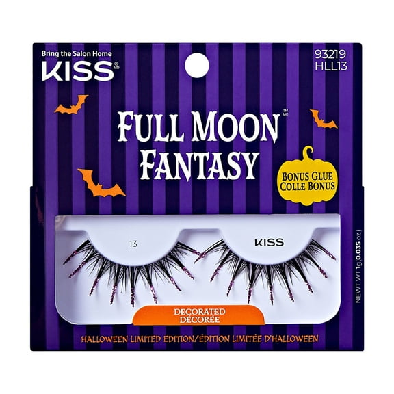 KISS Full Moon Fantasy Decorated, False Eyelashes, Devilish Delight, 14 mm, 1 Pair