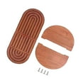thumbnail image 1 of Estantes flotantes decorativos 2 niveles estante de pared de madera estante de pared geométrica estantes montados en la pared para sala de estar Marrón, 1 of 8