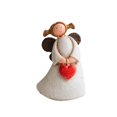thumbnail image 1 of Estatua de ángel de niña, escultura de granja, decorativa, coleccionable, hecha a mano, arte artesanal Corazón, 1 of 9