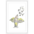 thumbnail image 2 of Marmont Hill "Bird with Shapes" by Thimble Sparrow Framed Painting Print, 2 of 5