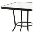 thumbnail image 6 of Sunny Isles 27 Inch Outdoor Patio Bistro Dining Table Backyard Squared Furniture with Tempered Glass , Black, 6 of 7
