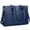 Blue, variant on Lubardy 15.6 Inch Laptop Tote Bag for Women Waterproof Leather Handbag Classy Large Capacity Computer Briefcase for Work Professional Shoulder Bag Business Office