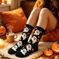 thumbnail image 4 of NOLDARES Halloween Socks for Women Girls, 1 Pairs Ghosts Print, Colorful Pattern Novelty Cute(Z189-Black), 4 of 4
