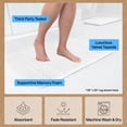 thumbnail image 6 of GORILLA GRIP Bathroom Rug, Soft Absorbent Memory Foam Shower Floor Mat, 36x24 White, 6 of 10