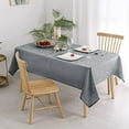 thumbnail image 3 of Hiasan 2 Pack Faux Linen Rectangle Tablecloth - Wrinkle and Stain Resistant Washable Table Cloth for Kitchen Dining Room Holiday Table Cover for Party Dinner, Grey, 60 x 102 Inch, 3 of 4