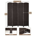 thumbnail image 6 of Room Divider 4 Panel 5.57 FT Tall Privacy Screen Waterproof Wood Frame Partition Room Dividers and Folding Privacy Screens Freestanding Wall Divider Indoor and Outdoor for Portable Room Separation, 6 of 7