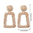 thumbnail image 3 of Pendientes de aleación trapezoidal geométrica hueca a la moda para mujer Wmkox8yi sjalhkljlk4209, 3 of 3
