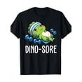thumbnail image 2 of Dino Sore" Fun Gym Dinosaur Weightlifting Graphic Tee - 100% Cotton, Crew Neck, Short Sleeve, Relaxed Fit, Machine Washable, 2 of 6