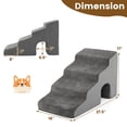 thumbnail image 3 of Gymax Pet Dog Stairs Steps 4-Step High Density Foam Dog Ramp w/Non-slip Bottom Grey, 3 of 10