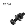thumbnail image 2 of Uxcell Nylon Screw Nut Washer Assortment Kit Black M3x15mm, 2 of 5