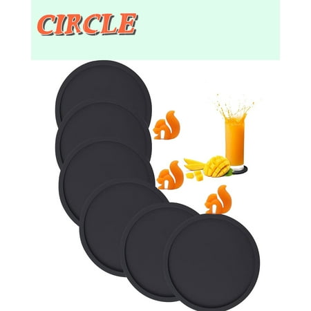 

Plastic Silicone Nonslip Coasters Drinks Set