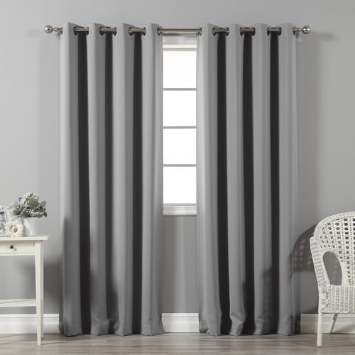 Best Home Fashion, Inc. Solid Blackout Thermal Grommet Curtain Panels (Set of 2)