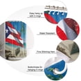 thumbnail image 5 of Independence Day Shower Curtain Puerto Rico Flag Patriotic Shower Curtain Fabric Bath Curtains for July 4th Holiday Coco Tree Beach Bathroom Decor Sets with Hooks Waterproof 72"x72", 5 of 6