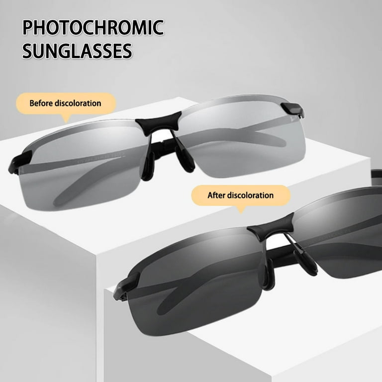 AoHao Photochromic Polarized Sunglasses Outdoor Driving Glasses UV 400  Protection Sport Glasses High-definition Sunglasses Adjustable Eyewear 