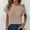 Khaki, variant on SNKSDGM Easter Shirt Womens Tops Dressy Casual Plus Size Womens Summer Tops off One Shoulder Knit Short Sleeve T Shirts Casual Lightweight Solid Color Blouses Going Out Tops for Women Sexy Winter