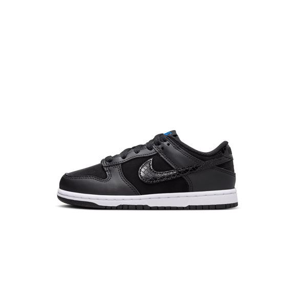 NIKE PRE SCHOOL Dunk Low SE PS "Black Croc" FV7473 001 from Stadium Goods