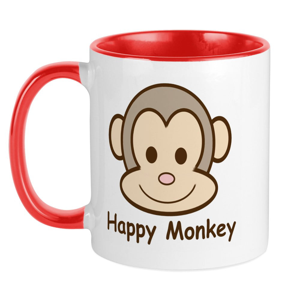 methodologie cowboy streng CafePress - Happy Monkey Mug - Ceramic Coffee Tea Novelty Mug Cup 11 oz -  Walmart.com