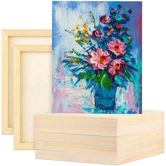 Elcoho 8 Pack Unfinished Wood Panels, 11 x 14 inch Wooden Canvas Boards for Painting, Acrylic Oil Pouring Art Crafts