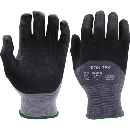 Ironwear 4863 Strong Grip Cut Resistant Glove A4 | High Dexterity & Sensitivity | Breathable Coating | Dozen