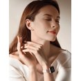 thumbnail image 5 of Wearlizer Slim Leather Watch Band Compatible with Apple Watch Bands 38/40/41/42/44/45/46/49mm Women Thin Strap for Iwatch Series 11/10/9/8/7/6/5/4/3/SE/Ultra, 5 of 6