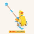 thumbnail image 4 of Battat – Juguete de empuje para caminar – Pato de madera – Camina y aletea – Sonidos tontos y cabeza de Bobble – 12 meses + – Pato Quack & Go, 4 of 5