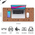 thumbnail image 5 of Long Mouse Pads for Desk,Orange Occult Pattern Desk Mats on Top Of Desks, Desk Mouse Pad Extra Large with 3mm Non-Slip Base and Stitched Edge for Gaming,Office,Work,Home 35.4"x15.7", 5 of 6