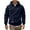 Navy, variant on Chiccall Men's Corduroy Hoodies Quarter Zip Pullover Sweatshirts Vintage Cargo Drawstring Hooded Sweatshirts with Pockets