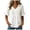 White, variant on Womens Puff Sleeve Tops Summer Crew Neck Pleated Blouses Casual Loose Flowy Swing Shirts (Khaki, XXL)