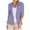 Purple, variant on Bxsruta Jacket for Women, Cropped 3/4 Sleeve Open Front Blazer, Women's Linen-Like Work Jacket with Lapel Collar, Lightweight Overshirt