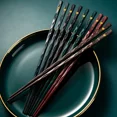 thumbnail image 4 of 5 Pairs Reusable Chopsticks Korean Chopsticks Dishwasher Chopsticks Washable Food Grade Chopsticks Non Slip Easy To Use (5Pairs Black), 4 of 7