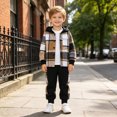 thumbnail image 6 of Futezty Toddler Boys Outfits Long Sleeve Plaid Prints Hoodie Jacket Tops and Pants Set 2 Pieces Kids Fall Winter Clothes 3T-7T, 6 of 7