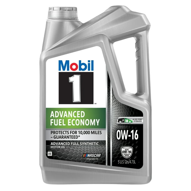 Mobil 1 Advanced Fuel Economy Full Synthetic Motor Oil 0W16, 5 Quart