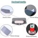 thumbnail image 4 of Jabonera autodrenante para ducha, soporte para jabón de aluminio resistente al agua y al óxido con bandeja de drenaje, ahorra espacio y es portátil para el fregadero de la cocina del baño (juego de 3), 4 of 5